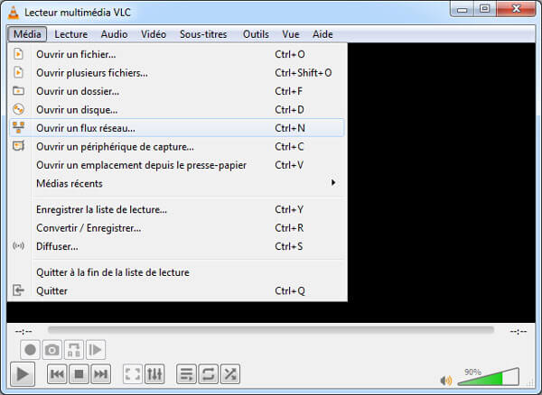 Ouvrir un flux réseau avec VLC