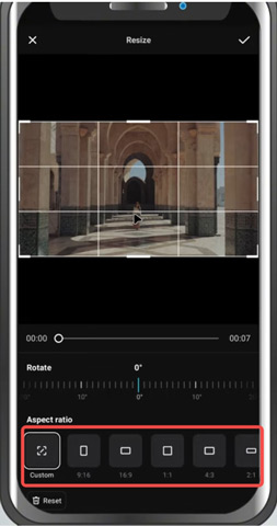 CapCut-Choisir le format