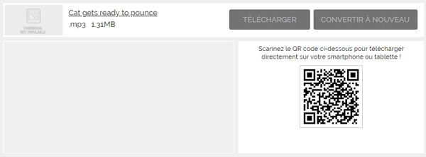 Télécharger l'audio MP3 avec un QR code
