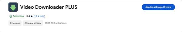Ajouter Video Downloader Plus à Google Chrome