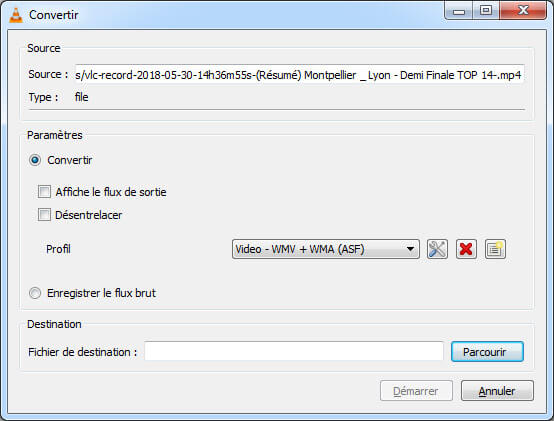 Lancer la conversion MP4 en MP3