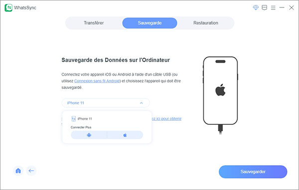 Connecter l'appareil Android ou iOS à l'ordinateur