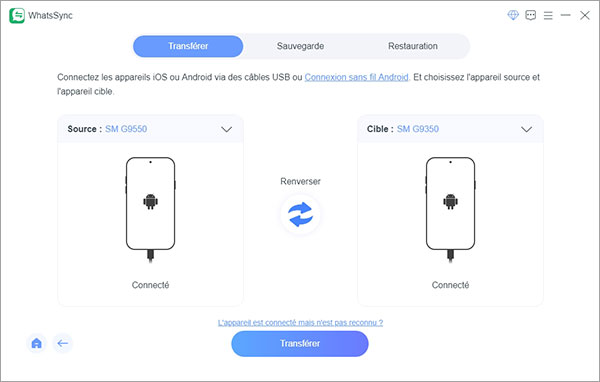 Transférer WhatsApp d'Android vers Android