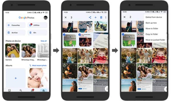 récupérer des photos sur whatsapp avec Google Photos